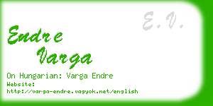 endre varga business card